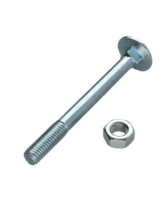 Vognbolt M8X80 Gevind 22 delvis gevind elforzinket stål 2