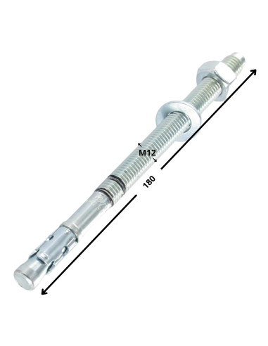 1 x Stift Anker R-XPTIIIZP M12X180 elforzinket...
