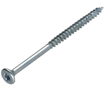 1 x TEKOR skruer trØ og spØnplader forsænket hoved med takker 4,5X70 Gevind 42 T25 elforzinket stål spids