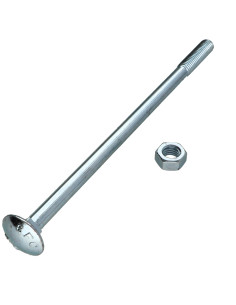 Vognbolt M8X160 Gevind 28 delvis gevind elforzinket stål