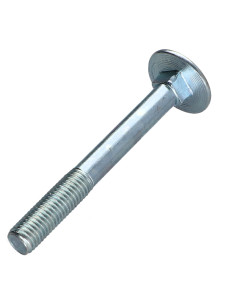 Vognbolt M7X60 trin 100 delvis gevind elforzinket stål 2