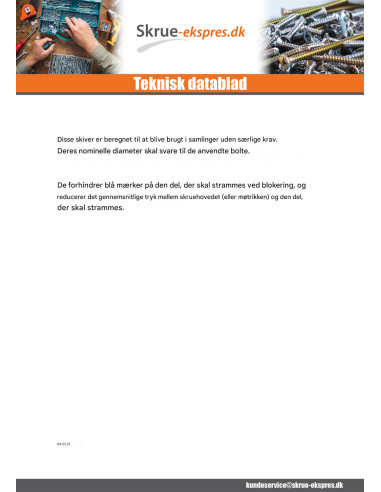 1 x Skiver flad M12X24X2.5 Z Rustfrit stål A2