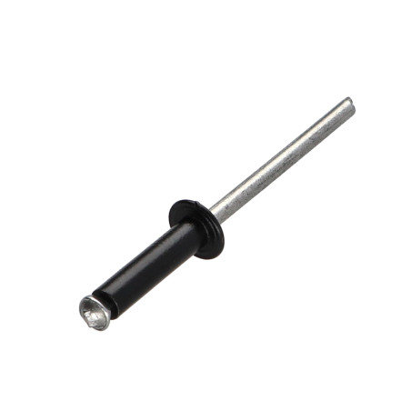 1 x Skrælnitte GOSTAR Aluminium stang stål Standard rund hoved 4,8X14 Sort