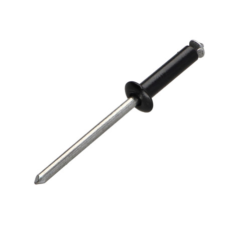 1 x Skrælnitte GOSTAR Aluminium stang stål Standard rund hoved 4,8X14 Sort