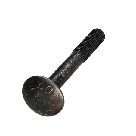 1 x Vognbolt M8X60 Gevind 22 delvis gevind sort galvaniseret