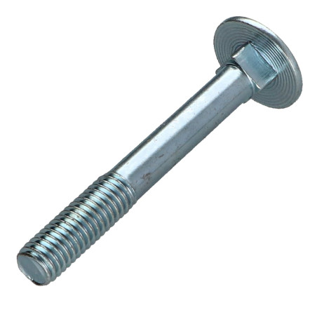 1 x Vognbolt M8X60 Gevind 22 delvis gevind elforzinket stål