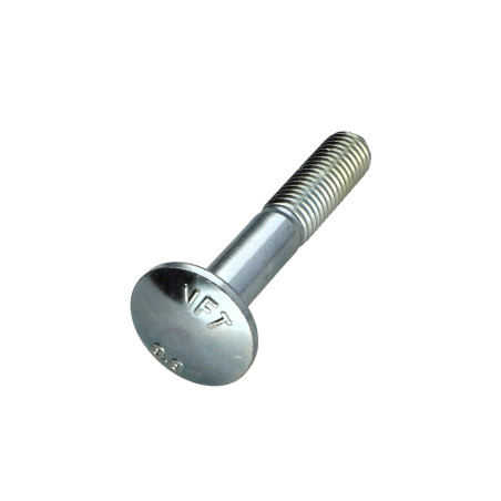 1 x Vognbolt M6X90 delvis gevind elforzinket stål