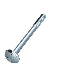 Vognbolt M5X60 delvis gevind elforzinket stål