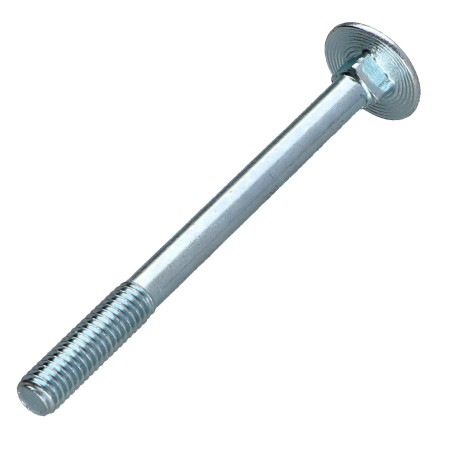 1 x Vognbolt M5X60 delvis gevind elforzinket stål