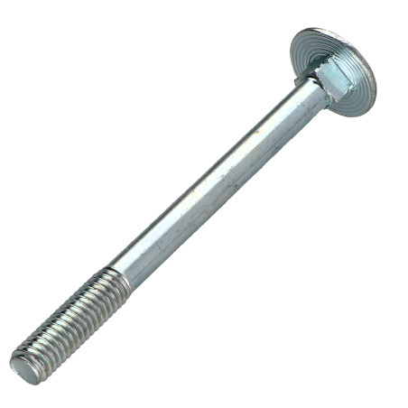 1 x Vognbolt M6X70 delvis gevind elforzinket stål