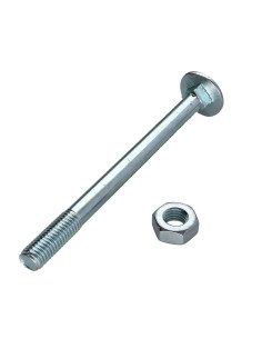 Vognbolt M10X120 delvis gevind Klasse 4.8 elforzinket stål 2