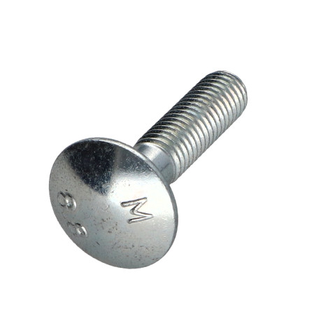 1 x Vognbolt M8X35 delvis gevind Klasse 8.8 elforzinket stål