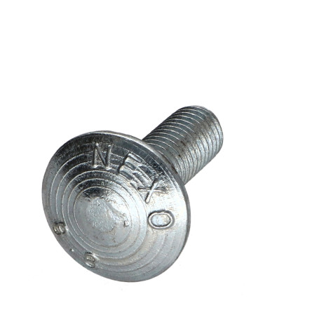 1 x Vognbolt M10X30 delvis gevind Klasse 8.8 elforzinket stål