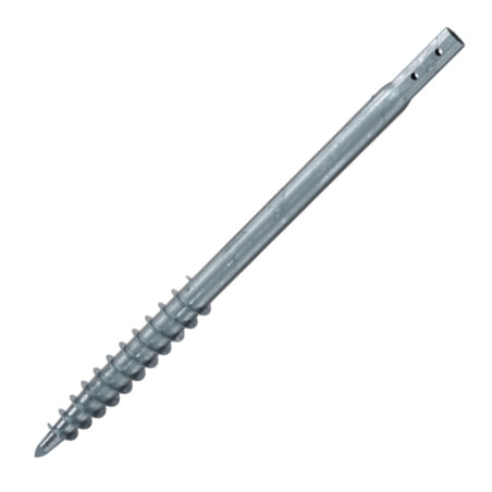 1 x Fundamentskrue 76X3.6X1500 modstandsdygtig mod korrosion varmgalvaniseret stål