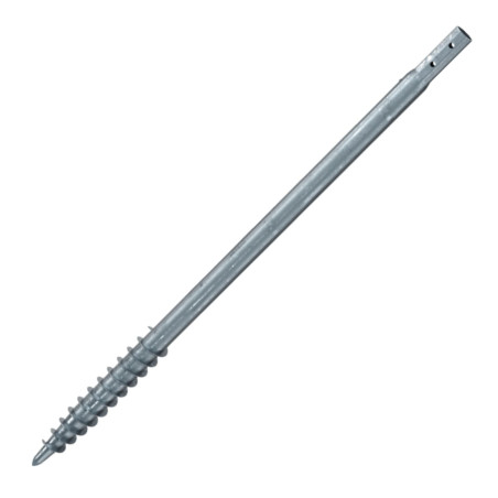 1 x Fundamentskrue 76X3.6X2000 modstandsdygtig mod korrosion varmgalvaniseret stål