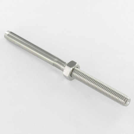 1 x Inside Right Thread trin Højre Rustfrit stål A4 Blødt kabel 4 M6 Samlet længde 110
