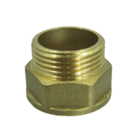 1 x Sekskantet nippel Figur 529 han/hun 26x34 (1") Messing