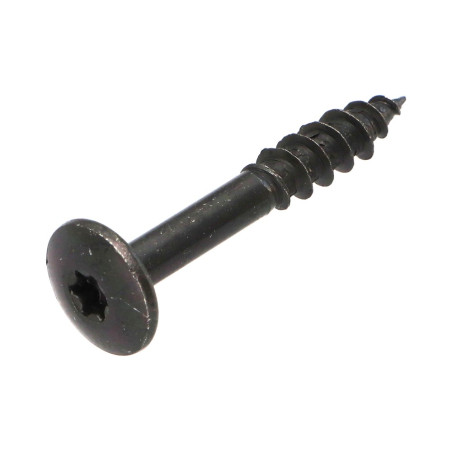 1 x Skrue hængsel 7X60 Fuld trÃ¥d T30 sort galvaniseret