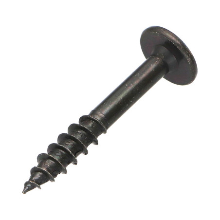 1 x Skrue hængsel 7X60 Fuld trÃ¥d T30 sort galvaniseret