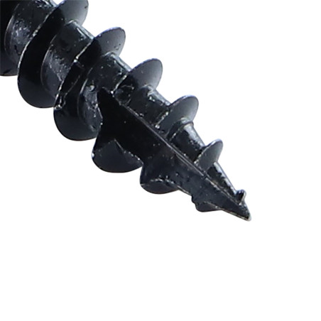 1 x TEKOR skruer trØ og spØnplader Skrue hængsel 6X25 Gevind 25 T30 sort galvaniseret spids anti-kløvning type 17 cut