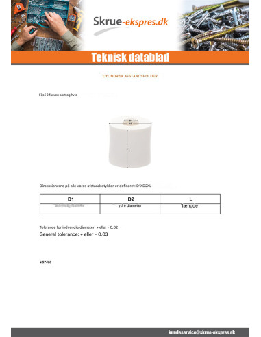 1 x Forbindelsesstykke cylindrisk 5,2X10X22...