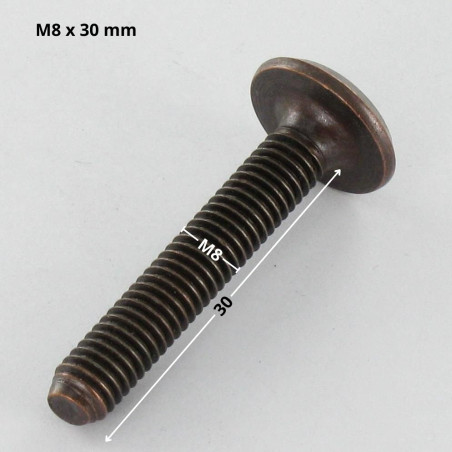 1 x Vis m taux t te plade Sekskantet fatning 5 M8X30 bronze stål