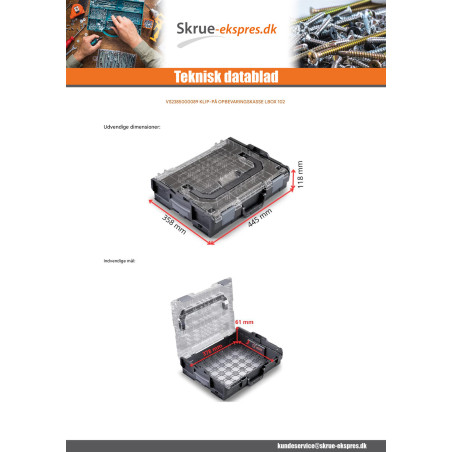1 x CASE OPBEVARING KLIPPES LBOX 102