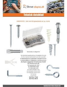 Udvalg 455 Skrue og Plug gipsplader 2