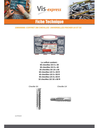 1 x Udvalg 290 Plug universel Fischer...
