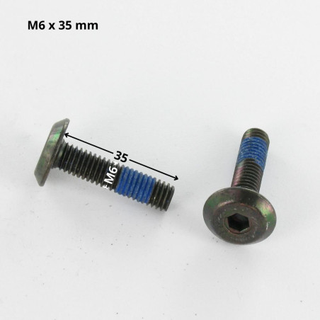 1 x Vis m taux t te plade Sekskantet fatning 4 M6X35 Låsegevind Tuflok sort galvaniseret