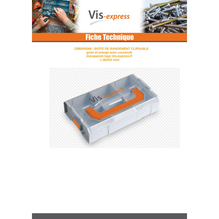 1 x CASE OPBEVARING KLIPPES L-BOXX MINI