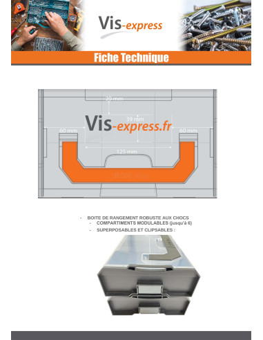 1 x CASE OPBEVARING KLIPPES L-BOXX MINI