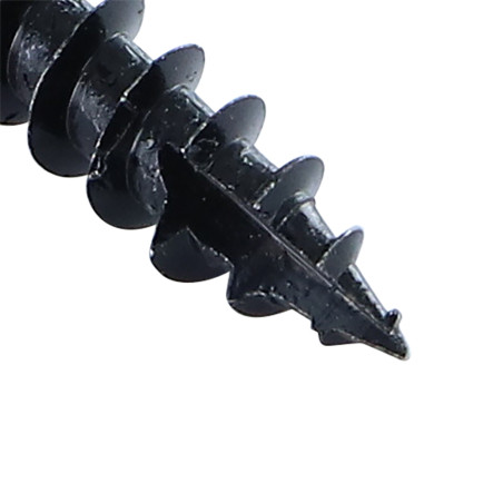 1 x TEKOR skruer trØ og spØnplader Skrue hængsel 7X30 Gevind 30 T30 sort galvaniseret spids anti-kløvning type 17 cut
