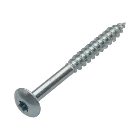 1 x Skrue hængsel 7X70 Gevind 40 T30 spids anti-kløvning type 17 cut Galvaniseret stål cr3 96 HBS uden rødrust