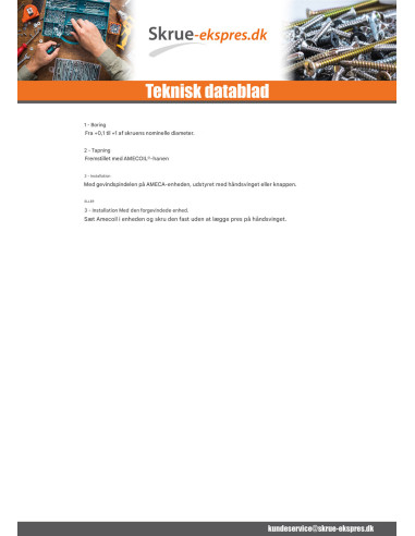 1 x SÆT +NET RAPPORT M12X18 trin 175