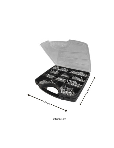 1 x Udvalg 500 Blindnitter Multigrip Aluminium...