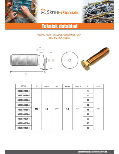 Stift svejsning M6X45 ACCUROVER 2