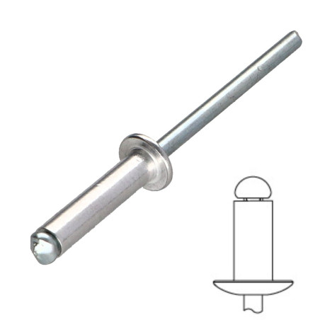 Blindnitte fladt hoved ALU / STA DOC 3702